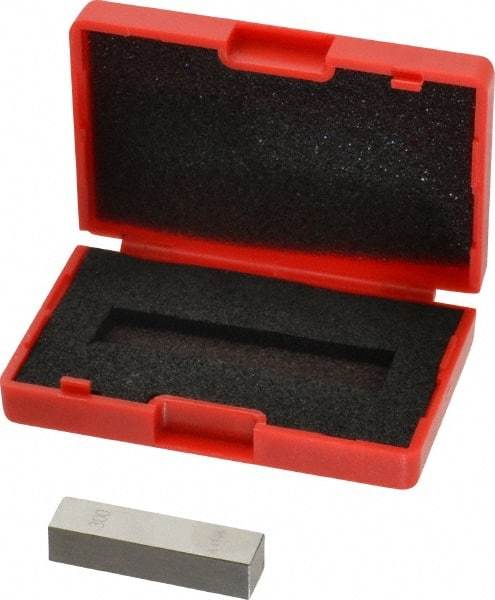 Value Collection - 0.3" Rectangular Steel Gage Block - Accuracy Grade AS-1, Includes NIST Traceability Certification - Industrial Tool & Supply