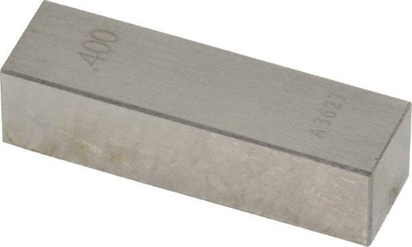 Value Collection - 0.4" Rectangular Steel Gage Block - Accuracy Grade AS-1, Includes NIST Traceability Certification - Industrial Tool & Supply