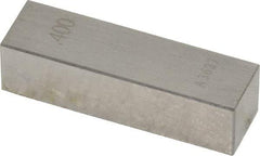 Value Collection - 0.4" Rectangular Steel Gage Block - Accuracy Grade AS-1, Includes NIST Traceability Certification - Industrial Tool & Supply