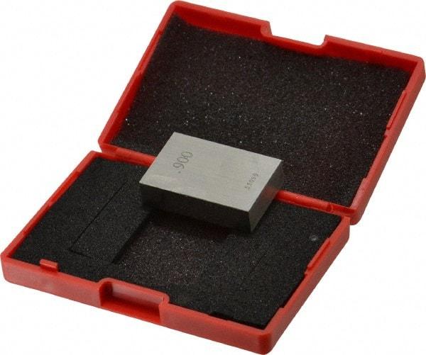 Value Collection - 0.9" Rectangular Steel Gage Block - Accuracy Grade AS-1, Includes NIST Traceability Certification - Industrial Tool & Supply