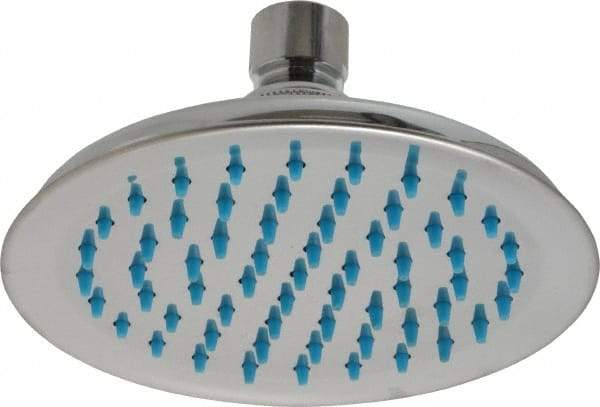 Value Collection - 2.5 GPM, 5-1/2 Face Diameter, Shower Head with Brass Ball Joint - Chrome Plated, Brass - Industrial Tool & Supply