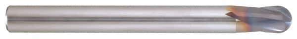 Niagara Cutter - 1mm Diam, 1mm LOC, 2 Flute Solid Carbide Ball End Mill - AlTiN Finish, Single End, 64mm OAL, 6mm Shank Diam, Spiral Flute - Industrial Tool & Supply