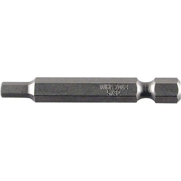 Wiha - 5/32" Power Bit - 1/4" Drive, 2" OAL - Industrial Tool & Supply