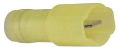 3M - 12 to 10 AWG, Nylon, Fully Insulated, Male Wire Disconnect - 1/4 Inch Wide Tab, Yellow, RoHS 2011/65/EU Compliant - Industrial Tool & Supply