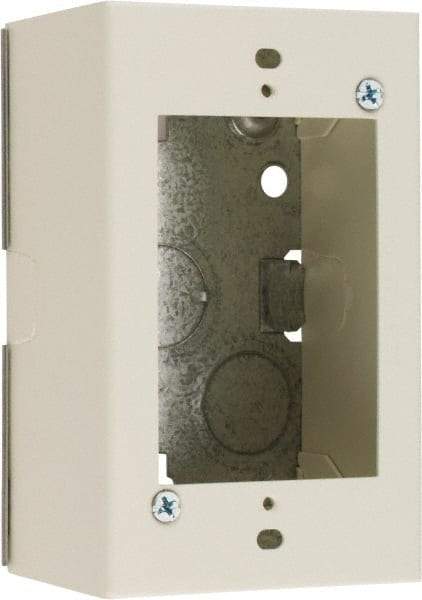 Wiremold - 1 Gang, (2) 1/2" Knockouts, Steel Rectangle Device Box - 4-5/8" Overall Height x 2-7/8" Overall Width x 1-3/4" Overall Depth - Industrial Tool & Supply