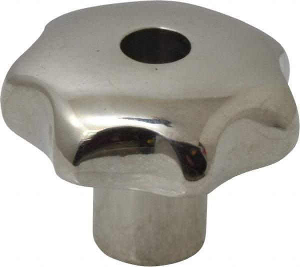 KIPP - 1-1/4" Head Diam, 7 Point Lobed Knob - 1/4-20 Hole, Stainless Steel - Industrial Tool & Supply