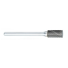 SN-51 -6mm × 6mm LOC × 6mm Shank × 50mm OAL Inverted Taper Carbide Medium Right Hand Spiral Burr - Industrial Tool & Supply