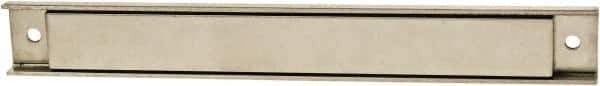 Mag-Mate - 126 Max Pull Force Lb, 12" Long x 1-1/2" Wide x 5/8" Thick, Rectangular Channel, Ceramic Fixture Magnet - 300°F Max Operating Temp, Grade 8 Ceramic, Stainless Steel Housing - Industrial Tool & Supply