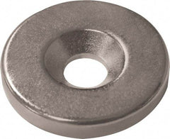 Mag-Mate - 3/4" Long x 3/4" Diam x 1/8" High, 1 Mounting Hole, 12 Poles, Ring Neodymium Rare Earth Holding Magnet - 8 Lb Average & 16 Lb Max Pull Force, M6 Mounting Hole, Countersunk Hole Style, 180°F Max Operating Temp - Industrial Tool & Supply