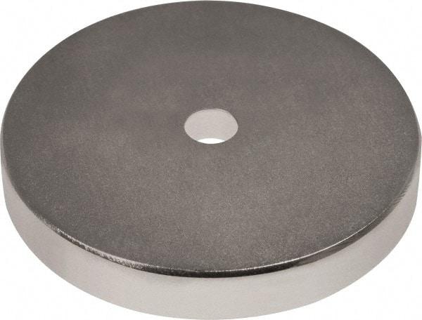 Mag-Mate - 1-1/2" Long x 1-1/2" Diam x 1/8" High, 1 Mounting Hole, 45 Poles, Ring Neodymium Rare Earth Holding Magnet - 33.7 Lb Average & 67.3 Lb Max Pull Force, 1/8 Mounting Hole, Through Hole Style, 180°F Max Operating Temp - Industrial Tool & Supply