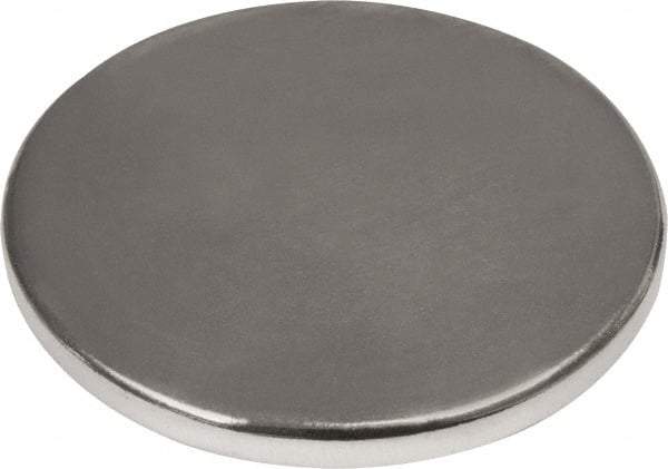 Mag-Mate - 1-1/2" Long x 1-1/2" Diam x 1/8" High, 45 Poles, Cylindrical Neodymium Rare Earth Holding Magnet - 39 Lb Average & 77 Lb Max Pull Force, 180°F Max Operating Temp - Industrial Tool & Supply