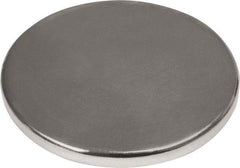 Mag-Mate - 1-1/2" Long x 1-1/2" Diam x 1/8" High, 45 Poles, Cylindrical Neodymium Rare Earth Holding Magnet - 39 Lb Average & 77 Lb Max Pull Force, 180°F Max Operating Temp - Industrial Tool & Supply