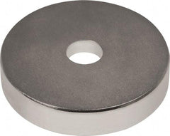 Mag-Mate - 1" Long x 1" Diam x 1/8" High, 1 Mounting Hole, 20 Poles, Ring Neodymium Rare Earth Holding Magnet - 16.6 Lb Average & 33.2 Lb Max Pull Force, 0.19 Mounting Hole, Through Hole Style, 180°F Max Operating Temp - Industrial Tool & Supply