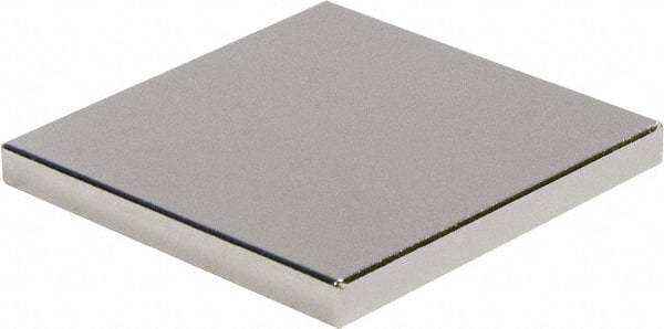 Mag-Mate - 1-1/2" Long x 1-1/2" Wide x 1/8" High, 61 Poles, Rectangular Neodymium Rare Earth Holding Magnet - 43.2 Lb Average & 86.4 Lb Max Pull Force, 180°F Max Operating Temp - Industrial Tool & Supply