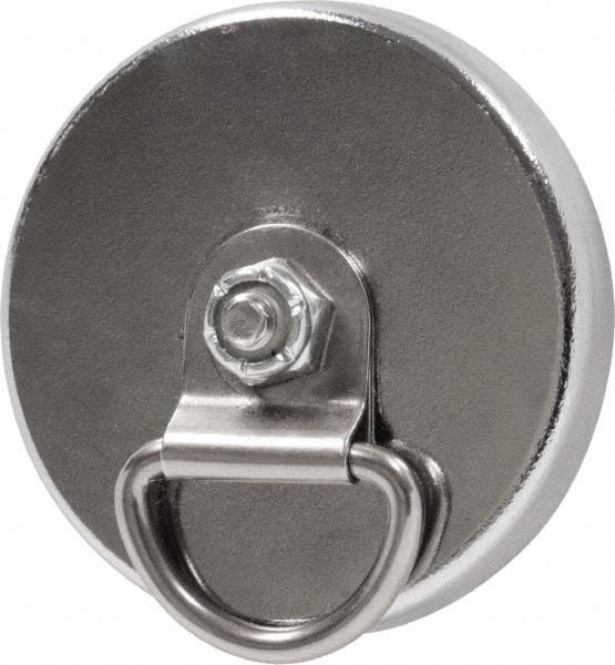 Mag-Mate - 38 Lb Max Pull Force, 5/16" Overall Height, 2-1/32" Diam, Ceramic Cup Magnet - Magnetic Style, Chrome Plated - Industrial Tool & Supply
