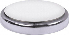 Mag-Mate - 22 Lb Max Pull Force, 9/32" Overall Height, 1-13/32" Diam, Ceramic Cup Magnet - Magnetic Style, Chrome Plated - Industrial Tool & Supply