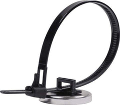 Mag-Mate - 14 Lb Max Pull Force, 3/16" Overall Height, 1-15/64" Diam, Ceramic Cup Magnet - Cup Magnets With Clamp Style, Chrome Plated - Industrial Tool & Supply