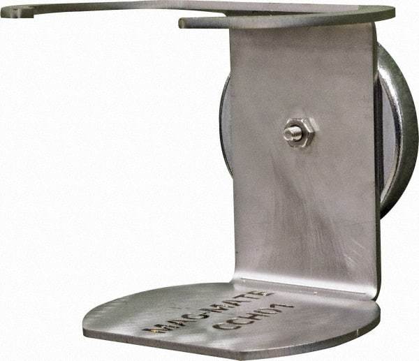 Mag-Mate - 82 Lb Max Pull Force, 3/8" Overall Height, 2-5/8" Diam, Ceramic Cup Magnet - Magnetic Style, 3-1/4" Clamp Opening, Chrome Plated - Industrial Tool & Supply