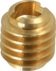 E-Z LOK - #4-40, Brass Knife Insert - 1/4" Drill, 1/4" Hole Diam, 3/8" Long, 1/2" Min Grip - Industrial Tool & Supply