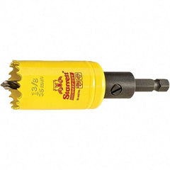Starrett - 1-3/8" Diam, 2" Cutting Depth, Hole Saw - High Speed Steel Saw, Toothed Edge - Industrial Tool & Supply