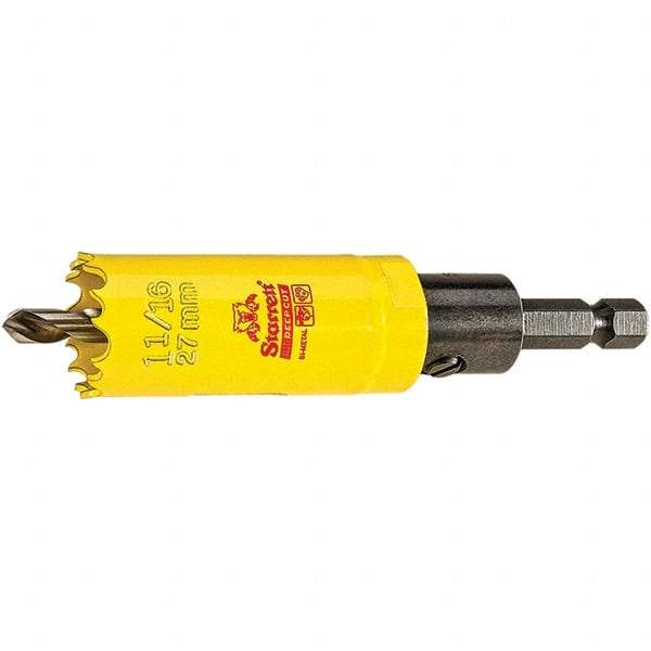 Starrett - 1-1/16" Diam, 2" Cutting Depth, Hole Saw - High Speed Steel Saw, Toothed Edge - Industrial Tool & Supply