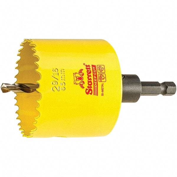 Starrett - 2-9/16" Diam, 2" Cutting Depth, Hole Saw - High Speed Steel Saw, Toothed Edge - Industrial Tool & Supply