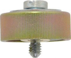 Vlier - 5 to 10 Lb Force, 7/8" OD, Stock Crowder with Gold Ring Plate - 0.469" Ring Plate Height, 15/32" Head Height, 7/32" Length Under Head, #8-32, Steel - Industrial Tool & Supply