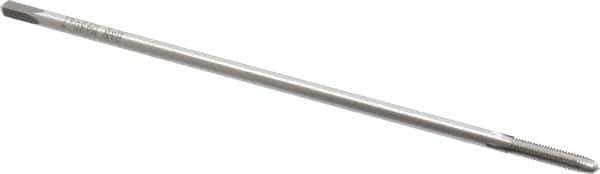 Made in USA - M4x0.7 Metric Coarse, 4 Flute Plug Hand Pulley Tap - High Speed Steel, Bright Finish, Right Hand Flute, D4 Thread Limit, 6" OAL, 0.168" Shank Diam - Exact Industrial Supply
