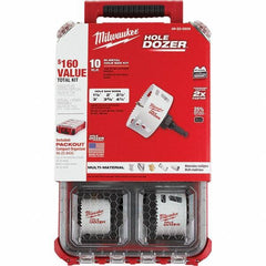 Milwaukee Tool - Hole Saw Kits Minimum Saw Diameter (Inch): 1-1/2 Maximum Saw Diameter (Inch): 4-1/4 - Industrial Tool & Supply