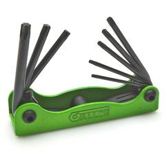 8 Pc. Metal Fold-up Torx Key Set Hi-VIS Green - Industrial Tool & Supply
