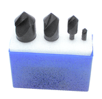 4 Pc. 90°-1/4; 1/2; 3/4; 1 Uniflute Countersink Set - Industrial Tool & Supply