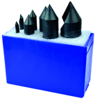 7 Pc. 60°-1/4; 3/8; 1/2; 5/8; 3/4; 1 HSS Uniflute Countersink Set - Industrial Tool & Supply