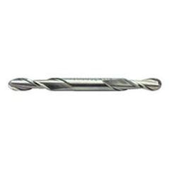 3/32'' Dia. - 2-1/4'' OAL - Uncoated M-42 Cobalt - Ball End - DE Mini EM - 2 FL - Industrial Tool & Supply