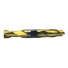 1" Dia. - 5-7/8" OAL - TiN HSS - Center Cut DE EM-2 FL - Industrial Tool & Supply