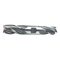 15/32'' Dia. - 4-1/8'' OAL - Uncoated HSS - Non - Center Cut DE EM-4 FL - Industrial Tool & Supply