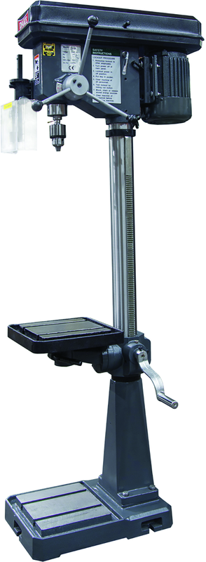18" Floor Model Step Pulley Drill Press- SB-25 - 9 Speeds, 1" Drill Capacity, 1HP, 220V 3PH Motor - Industrial Tool & Supply