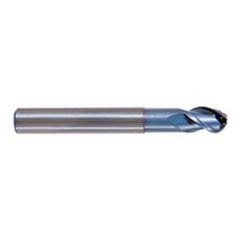1/4" Dia. - 2-1/2" OAL - TiCN CBD-Ball Nose HP End Mill-3 FL - Industrial Tool & Supply