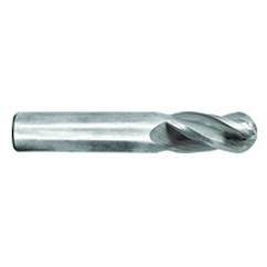 1/2" Dia. - 2-1/2" OAL - Ball Nose-MG Solid Carbide End Mill - 4 FL - Industrial Tool & Supply