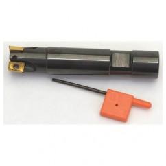 7/8" Dia. - 3/4" Shank 4-1/2" OAL 90 Degree Indexable End Mill - Uses APKT 1003 Inserts - Industrial Tool & Supply