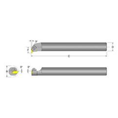 S16T-NER-3 1"' SH; 12" OAL; RH- DorNotch Indexable Threading Boring Bar - Industrial Tool & Supply