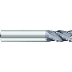 1/4 x 1/4 x 3/4 x 2-1/2 OAL .020 C/R 4 Flute Carbide End Mill - Round Shank-AlCrN Coated - Industrial Tool & Supply