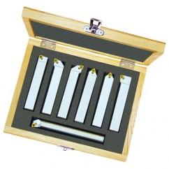 6 Sq & 1 Rnd SH - 5/8" Sq SH-1/2" Round SH - Turning Kit - Industrial Tool & Supply