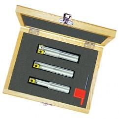 3 Pc. Coolant Thru Indexable End Mill Milling Kit- 3/8; 1/2; 5/8" Dia - Industrial Tool & Supply