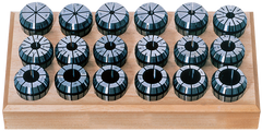 18 Pc. Collet Set - 3/32 to 3/4" - ER32 Style-Round Open - Industrial Tool & Supply
