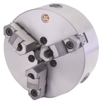 8" 3 Jaw Self Centering Scroll Chuck; A2-5; Steel Body - Industrial Tool & Supply