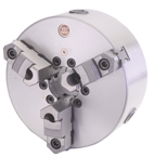 8" 3 Jaw Self Centering Scroll Chuck; D1-6; Direct Mount; Steel Body - Industrial Tool & Supply