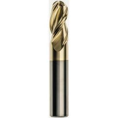 3/16 x 3/16 x 9/16 x 2 Ball Nose 3 Flute Carbide M223 Streaker End Mill-ZrN - Industrial Tool & Supply