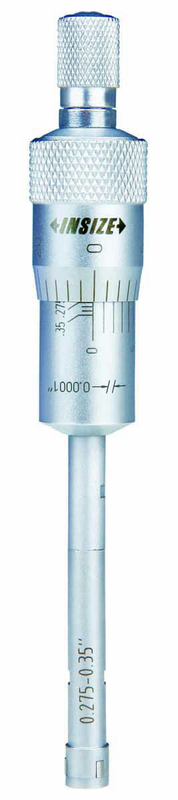 #3227-E053 3 Points Internal Micrometer .275 - 5" Graduation .0001" - Industrial Tool & Supply