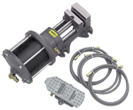 Air Vise w/Double Acting Air Cylinders - 3" Jaw Width - Industrial Tool & Supply