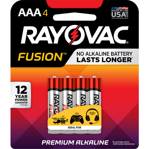 AAA Fusion Alkaline Batteries-4Pk - Industrial Tool & Supply
